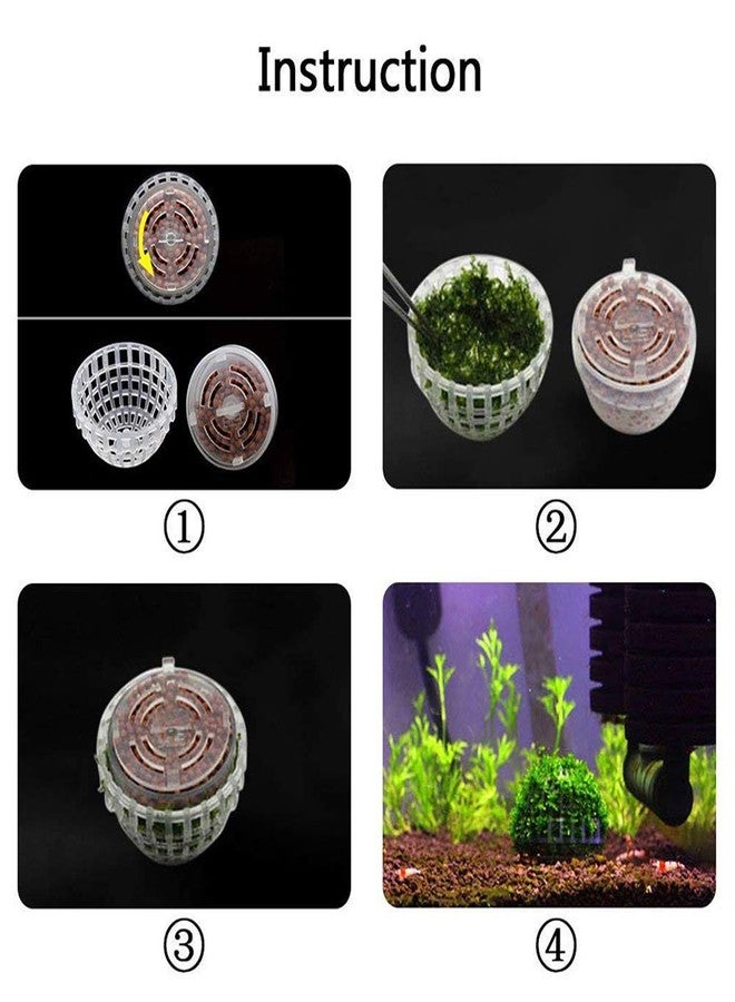 Yohii Dahszhi 2Pcs Plastic Aquarium Shrimp Fish Tank Moss Ball Holder Plant Shaping Filter(G6.71) - Image 3